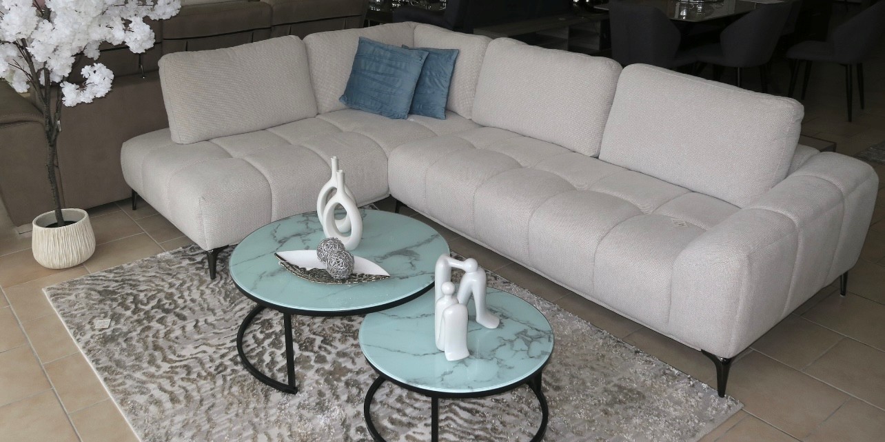 BEIGE SOFA LEFT+ RIGHT CORNER