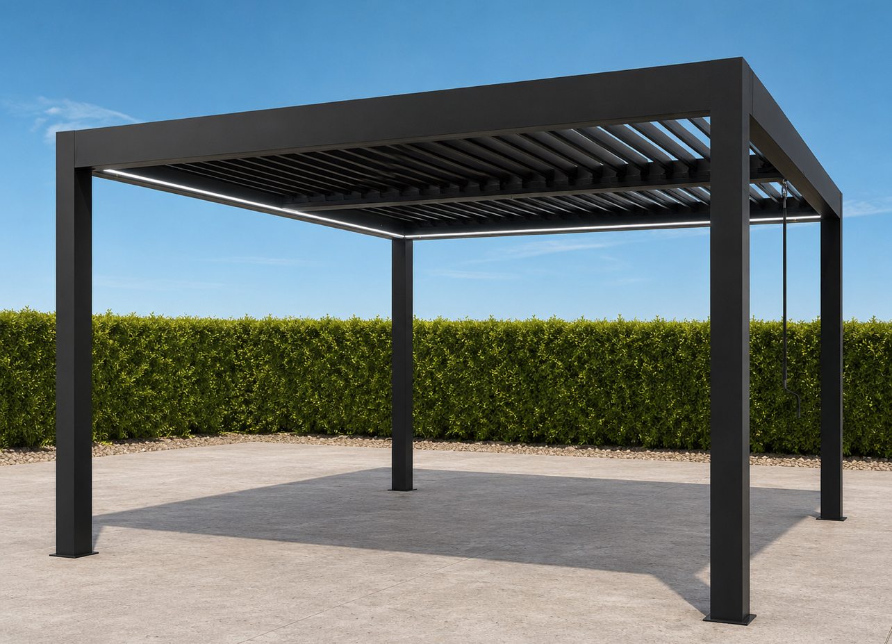 CHARCOAL GREY PERGOLA 3X3 or 3X4